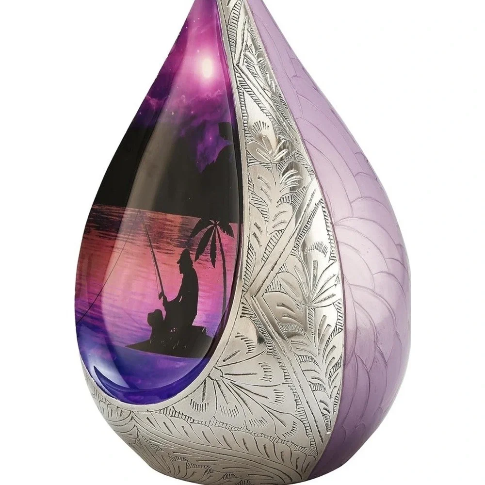 Everlasting Teardrop Cremation URNS,URN for Human Ashes Fishing